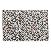 Black leopard-printer voor wit kleurenscherm kussensloop (Achterkant-Rechts)