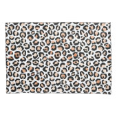 Black leopard-printer voor wit kleurenscherm kussensloop (Voorkant-Links)