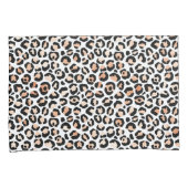 Black leopard-printer voor wit kleurenscherm kussensloop (Voorkant-Rechts)