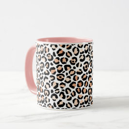 Black leopard-printer voor wit kleurenscherm mok