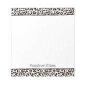 Black leopard-printer voor wit kleurenscherm notitieblok (Voorkant)