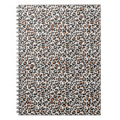 Black leopard-printer voor wit kleurenscherm notitieboek (Voorkant)