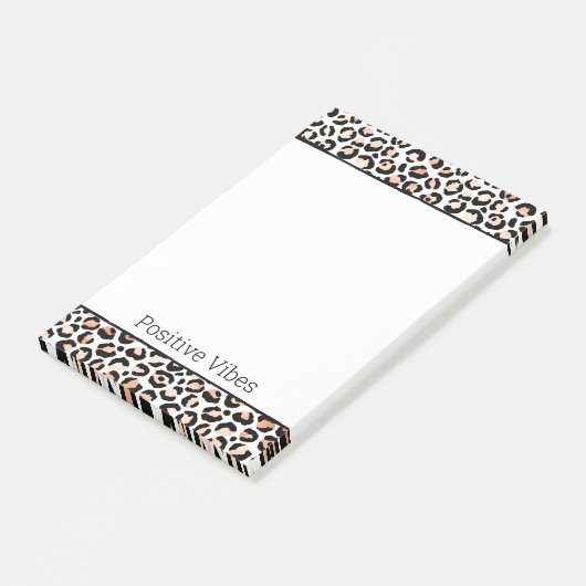 Black leopard-printer voor wit kleurenscherm post-it® notes (Schuin)