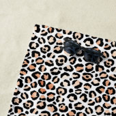 Black leopard-printer voor wit kleurenscherm strandlaken (In situ)