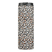 Black leopard-printer voor wit kleurenscherm thermosbeker (Achterkant)