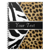 Black Leopard Zebra Spiral Notitieboek (Voorkant)