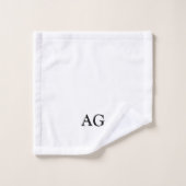 Black Letter Monogrammed Initial Towel Set Bad Handdoek (Wasdoekje)