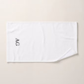 Black Letter Monogrammed Initial Towel Set Bad Handdoek (Handdoek)