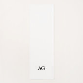 Black Letter Monogrammed Initial Yogamat (Voorkant)