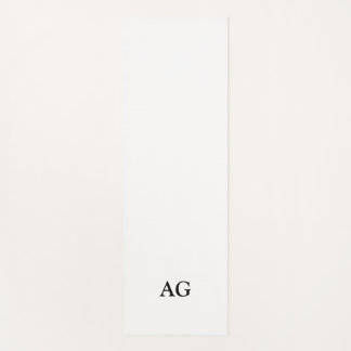 Black Letter Monogrammed Initial Yogamat