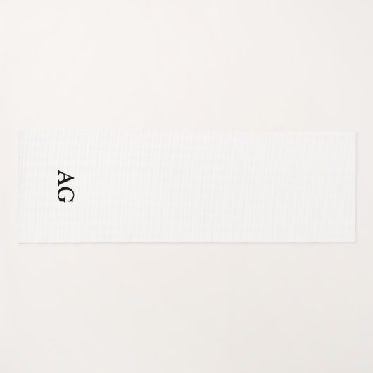 Black Letter Monogrammed Initial Yogamat (Voorkant (horizontaal))