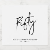 Black Lettering 50 | 50e verjaardag van de Beer Bier Etiket (Enkel label)