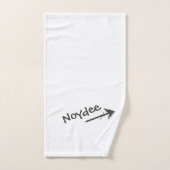Black Lettering and Arrow on your Bad Handdoek (Handdoek)