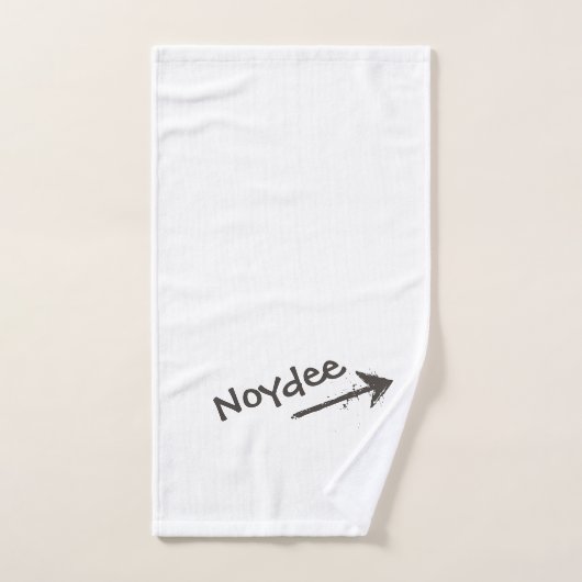 Black Lettering and Arrow on your Bad Handdoek (Handdoek)