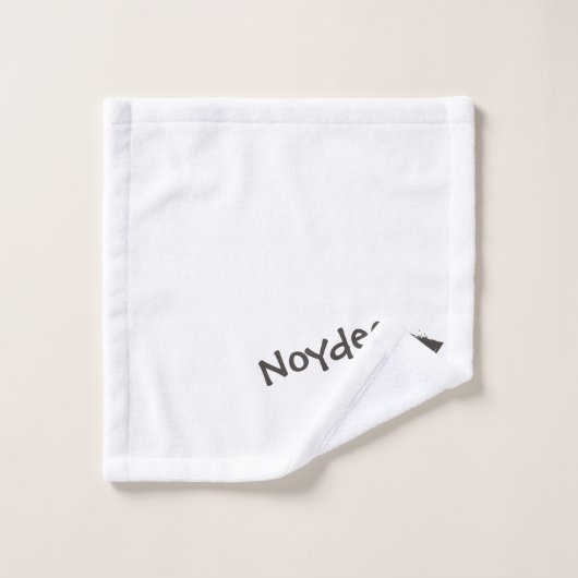 Black Lettering and Arrow on your Bad Handdoek (Wasdoekje)