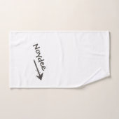 Black Lettering and Arrow on your Bad Handdoek (Handdoek)