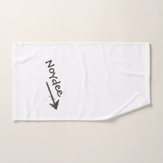 Black Lettering and Arrow on your Bad Handdoek (Handdoek)