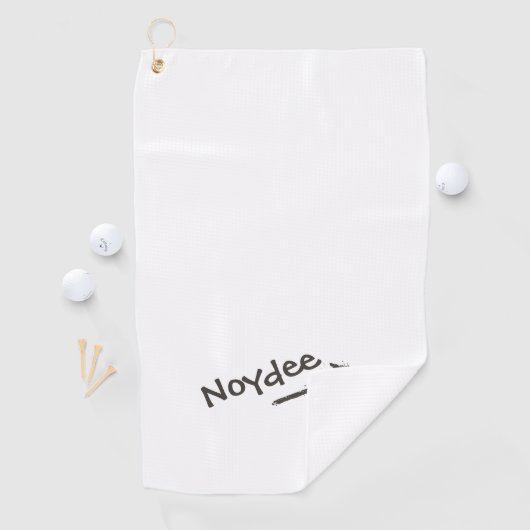 Black Lettering and Arrow on your Golfhanddoek (Insitu)