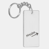 Black Lettering and Arrow on your Sleutelhanger (Voorkant Links)