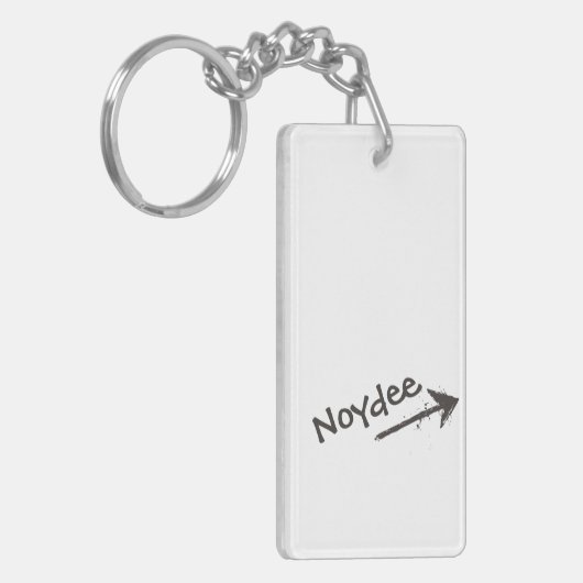 Black Lettering and Arrow on your Sleutelhanger (Voorkant Links)