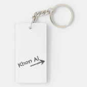 Black Lettering and Arrow on your Sleutelhanger (achterkant)