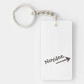 Black Lettering and Arrow on your Sleutelhanger (Voorkant)