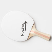 Black Lettering and Arrow on your Tafeltennisbatje (Zijkant)