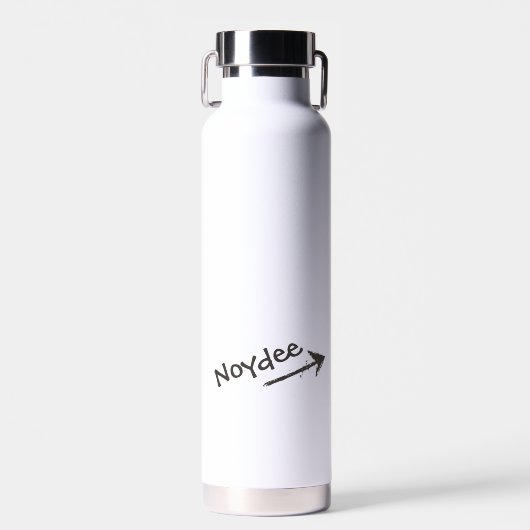 Black Lettering and Arrow on your Waterfles (Voorkant)