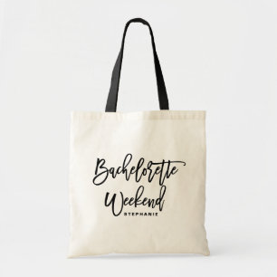 Black Lettering Bachelorette Weekend Persoonlijk Tote Bag