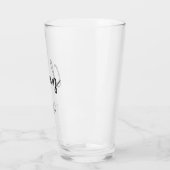 Black Lettering Cheers Adult Birthday Party Favor Glas (Links)