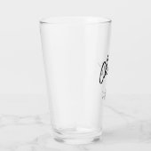 Black Lettering Cheers Adult Birthday Party Favor Glas (Rechts)