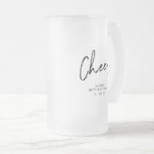 Black Lettering Cheers Adult Birthday Party Favor Matglas Bierpul (Voorkant rechts)