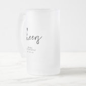 Black Lettering Cheers Adult Birthday Party Favor Matglas Bierpul (Voorkant links)