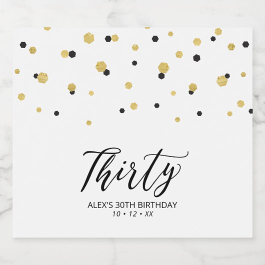 Black Lettering Derty | 30e verjaardag van de Beer Bier Etiket (Enkel label)