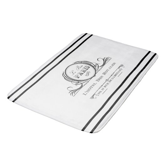 Black L'hotel Des Royales Bath Mat (Gekanteld)