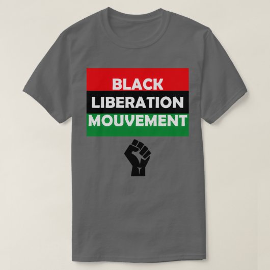 Black Liberation Mouvement T-shirt (Design voorkant)