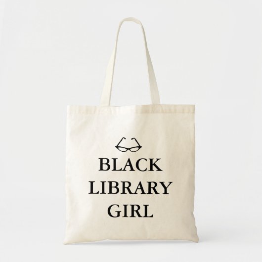 Black Library Girl Canvas tas (Voorkant)