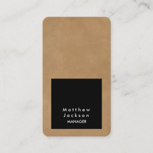 Black Light Brown Modern Plain Professional Trendy Visitekaartje