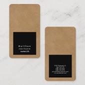 Black Light Brown Modern Plain Professional Trendy Visitekaartje (Voorkant / Achterkant)