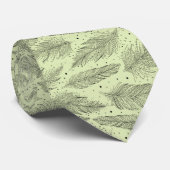 Black light green vintather pattern stropdas (Opgerold)