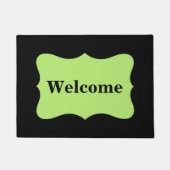 Black Light Green Welcome Aangepast Deurmat (Voorkant)
