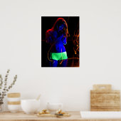 Black light woman poster (Keuken)