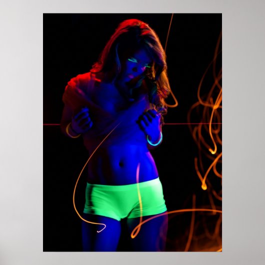 Black light woman poster (Voorkant)