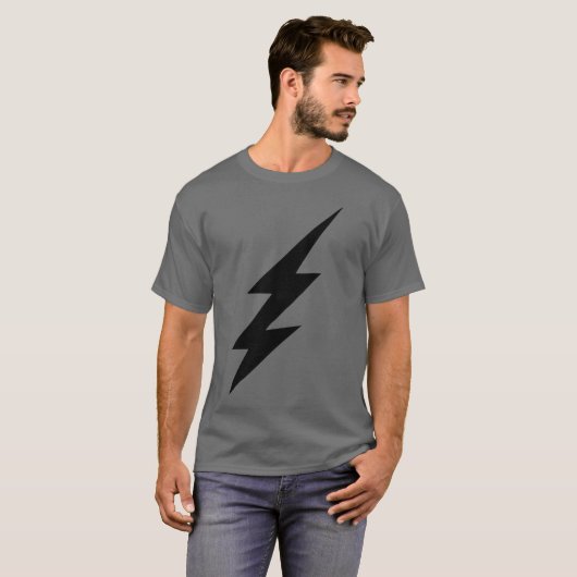 BLACK LIGHTENT BOLT T-SHIRT (Voorkant volledig)