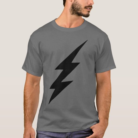BLACK LIGHTENT BOLT T-SHIRT (Voorkant)