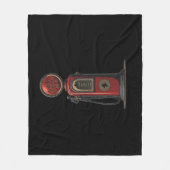 Black Lightning Oil Company Retro Gaspomp Fleece Deken (Voorkant)