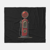 Black Lightning Oil Company Retro Gaspomp Fleece Deken (Voorkant (Horizontaal))