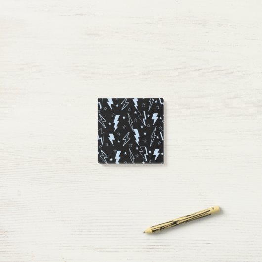 Black Lightning Slanke Back-to-School briefpapier Post-it® Notes (Op bureau)