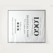 Black Lijst Logo & Social Media Business Backdrop Wandkleed (Voorkant (horizontaal))