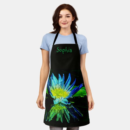 "Black Lily" All-Over Print Schort (Gedragen)
